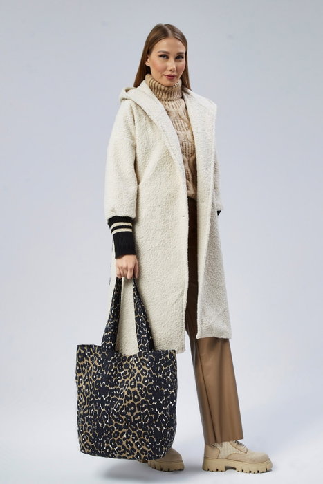 Zoozie Bags Bolso Tote de Lona Crema y Leopardo Zoozie Bags Bolso Tote de Lona Crema y Leopardo